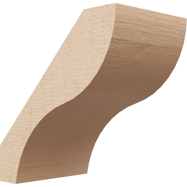 Ekena Millwork 5-inch W x 8-inch D x 8-inch H Geneva Rough Cedar Woodgrain TimberThane Knee Brace, Primed BRCUR05X08X08GNVRCPR - main